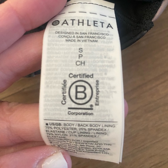 Athleta 2 Pack Ultimate Bra Black & White Lyra Garden-Size S - Picture 9 of 9